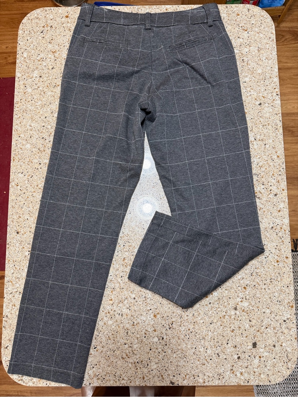 Lee Charcoal Gray Windowpane Dress Pants